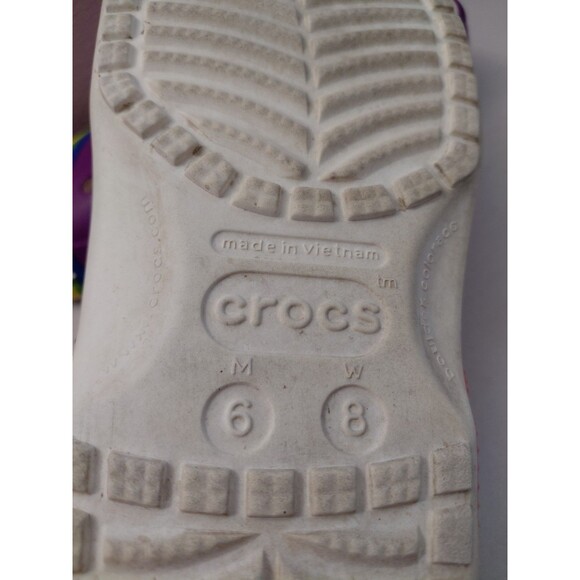 Crocs Classic Unisex Men's6/Women's 8 Tie-Dye Rainbow Clogs - Picture 8 of 11